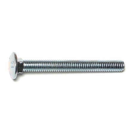 Midwest Fastener 3/8"-16 x 3-1/2" Zinc Plated Grade 2 / A307 Steel Coarse Thread Carriage Bolts 5PK 34911